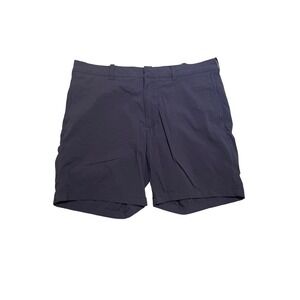 J.Crew Stretch Shorts Navy Blue Flat‎ Front Mens Size 34W Style H9328 Preppy